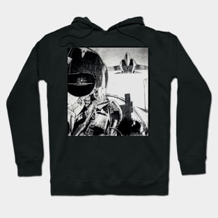 Above the clouds - pencil Hoodie